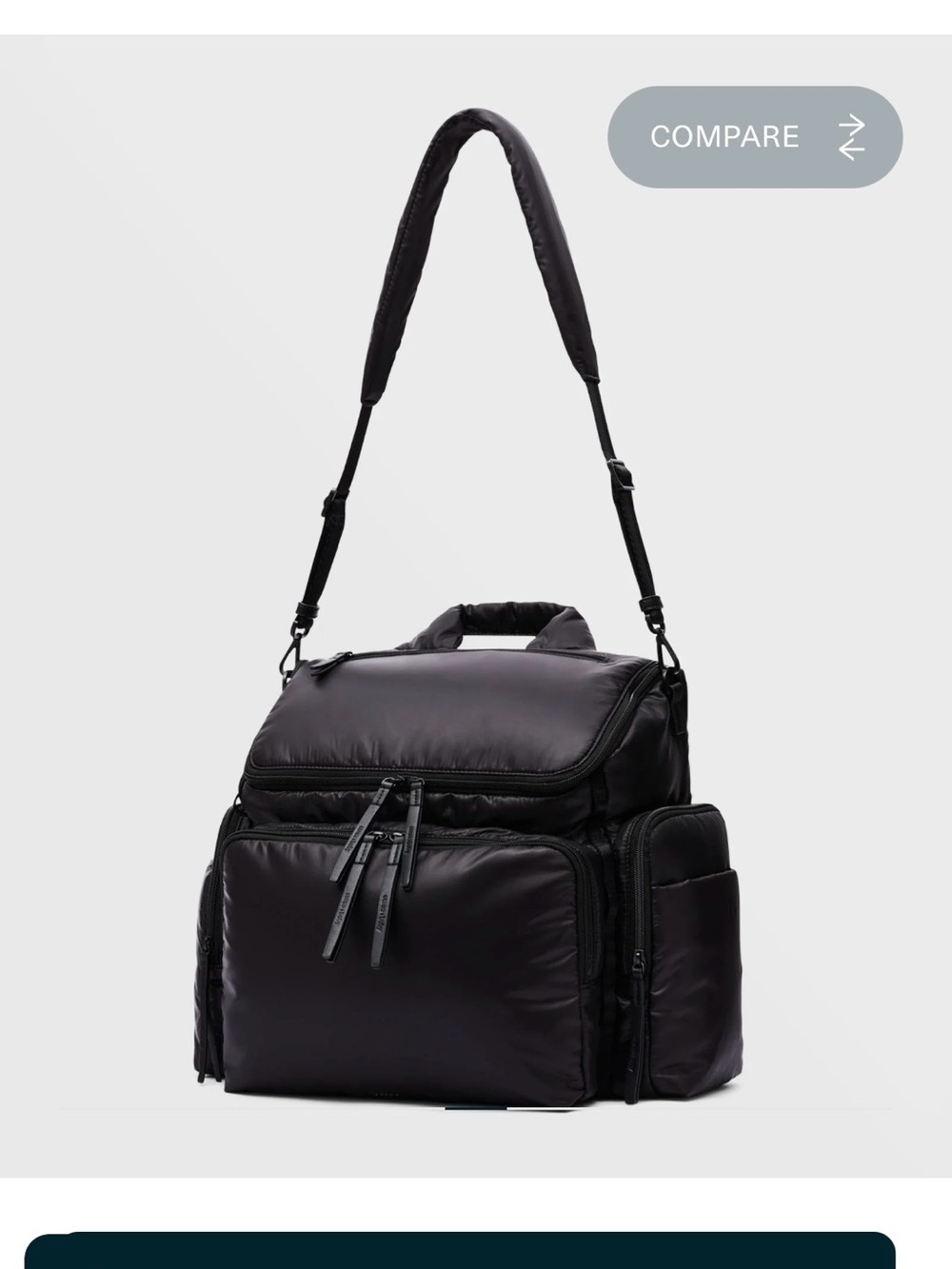 Caraa Black Nylon Baby Backpack size Large - Picture 2 of 16